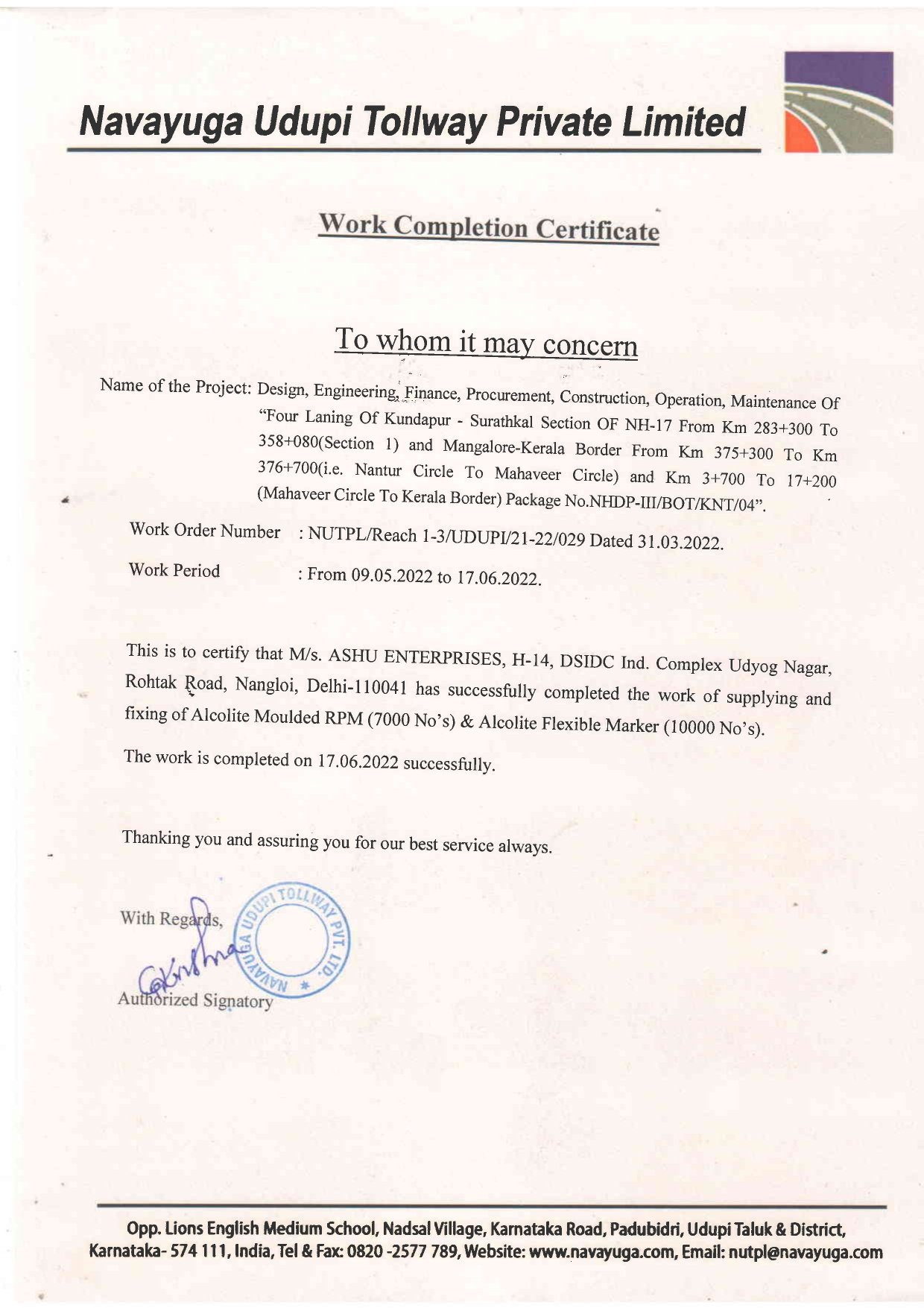 Navayuga Udupi Tollway Pvt Ltd